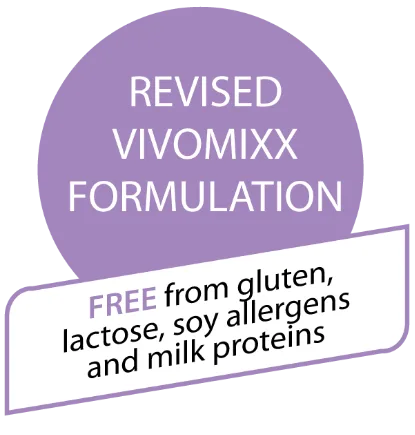 Revised Vivomixx formulation free from gluten, lactose, soy allergens and milk proteins